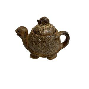 Vintage Enesco Creamer Turtle with baby on back - Japan